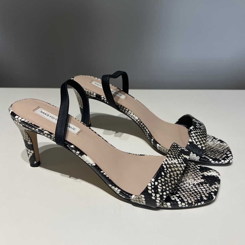Snake Print Kitten Heels